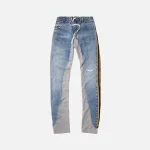 greg lauren 50 50 denim pants in terry royal - KITH-SHOP