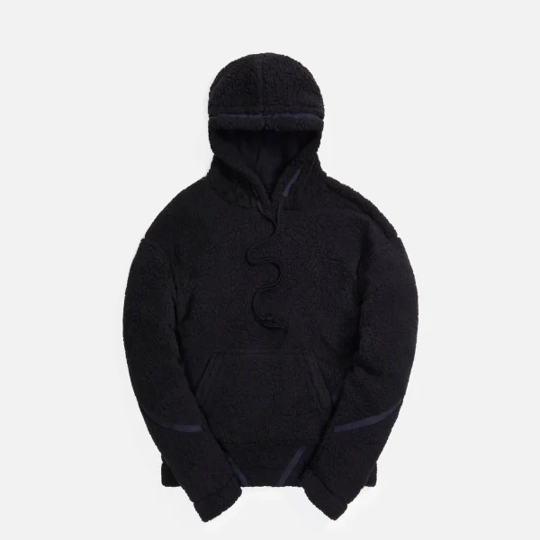 greg lauren black sherpa basic hoodie - KITH-SHOP