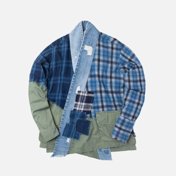 greg lauren blue plaid army green 50 50 mixed gl1 - KITH-SHOP