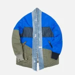 greg lauren gl1 50 50 nylon puffy jacket blue army - KITH-SHOP