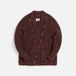 greg lauren gl1 fisherman cardigan in cocoa - KITH-SHOP