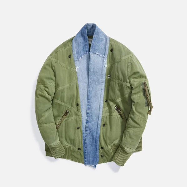 greg lauren utility flight jacket gl1 army green - KITH-SHOP