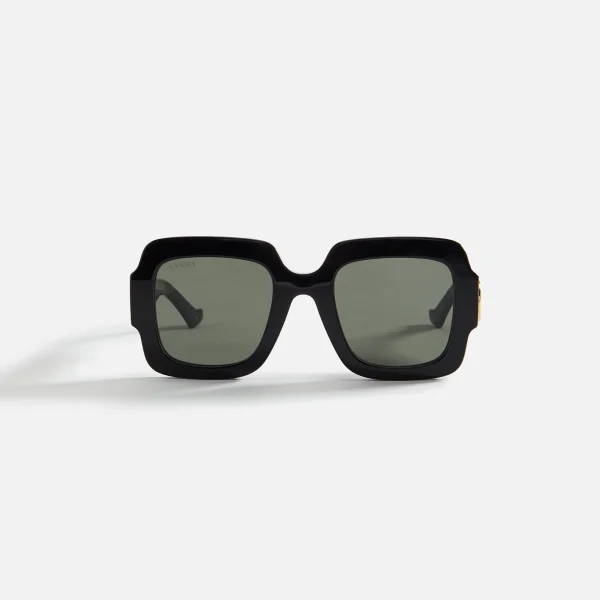 gucci 50mm acetate square sunglasses black - KITH-SHOP