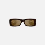 gucci black gg injection frame with brown accents - KITH-SHOP