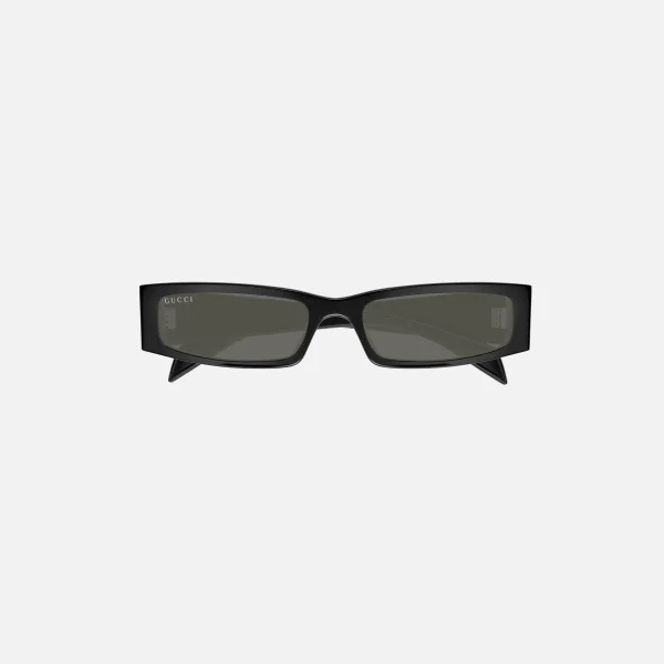 gucci black rectangular frame eyeglasses - KITH-SHOP