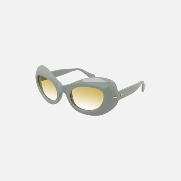 gucci chunky cat eye eyewear dusty blue - KITH-SHOP