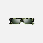 gucci green camo acetate rectangle sunglasses - KITH-SHOP