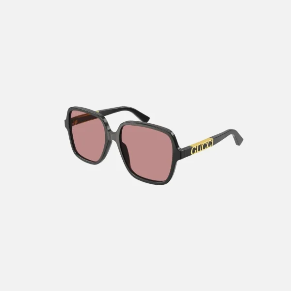 gucci grey large square acetate frame sunglasses - KITH-SHOP