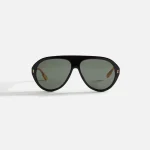 gucci men s 61 recycled acetate sunglasses black grey - KITH-SHOP