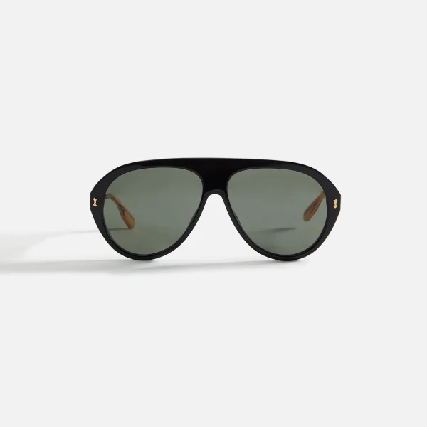 gucci men s 61 recycled acetate sunglasses black grey - KITH-SHOP