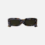 gucci purple camo acetate oval sunglasses - KITH-SHOP