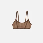 guizio exposed seam bra in brown khaki - KITH-SHOP