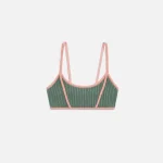 guizio exposed seam bra in sage green pink - KITH-SHOP