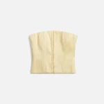 guizio pale yellow satin corset - KITH-SHOP