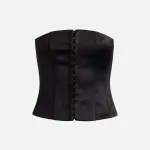 guizio satin corset in black - KITH-SHOP