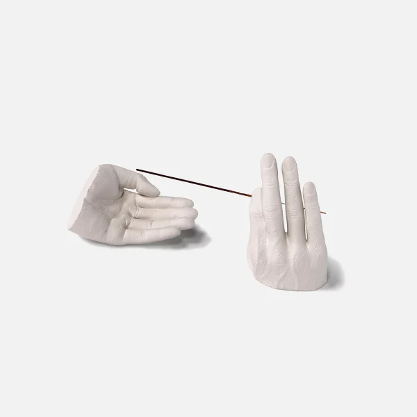 handcrafted casted hands incense holder by curves by sean brown - KITH-SHOP