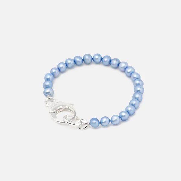 hatton labs blue pearl lobster claw bracelet size 8 - KITH-SHOP