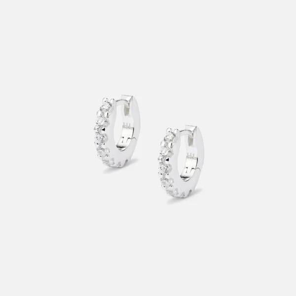 hatton labs eternity hoop earrings in sterling silver - KITH-SHOP