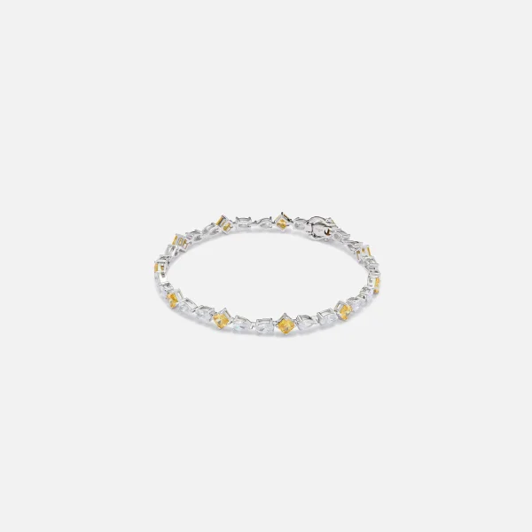 hatton labs multi cut tennis bracelet in yellow size 7 - KITH-SHOP