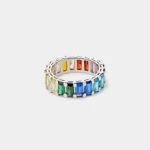 hatton labs rainbow baguette eternity ring - KITH-SHOP