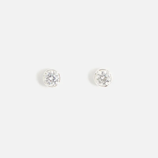 hatton labs silver small round stud earrings - KITH-SHOP