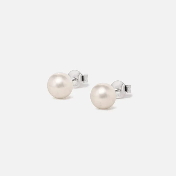 hatton labs white pearl stud earrings - KITH-SHOP