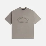 heather grey essentials logo t shirt - KITH-SHOP