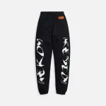 heron preston black hp brush logo plain sweatpants - KITH-SHOP