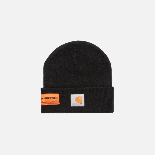 heron preston carhartt collaboration black crystal beanie - KITH-SHOP