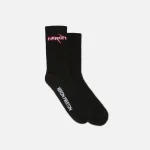 heron preston long socks black with white logo - KITH-SHOP