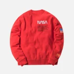 heron preston nasa crewneck sweatshirt red orange - KITH-SHOP