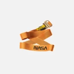 heron preston nasa jacquard tape belt in orange black - KITH-SHOP