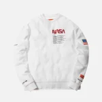 heron preston nasa white orange crewneck sweatshirt - KITH-SHOP