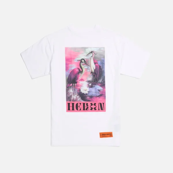 heron preston white pink graphic tee - KITH-SHOP