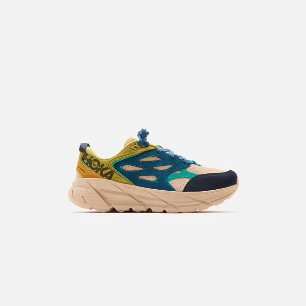 hoka clifton l running shoes multi color shifting sand - KITH-SHOP