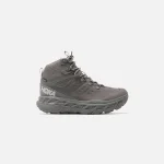 hoka stinson mid gore tex waterproof hiking boots dark gull gray drizzle - KITH-SHOP