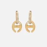 hoorsenbuhs klaasp diamond earrings in yellow gold - KITH-SHOP