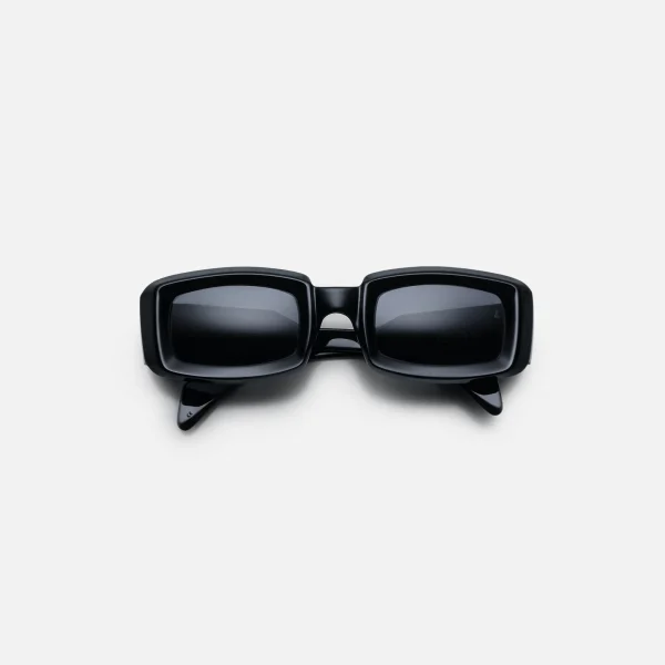 jacques marie mage runaway sunglasses jet lens dark gold hardware black frame - KITH-SHOP