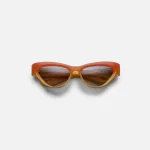 jacques marie mage slade crush frame with brandy gradient lens silver hardware orange - KITH-SHOP