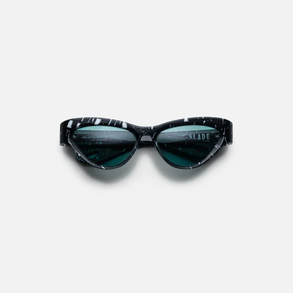 jacques marie mage slade seagreen marble frame sunglasses black with silver hardware - KITH-SHOP