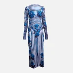 jean paul gaultier floral morphing jersey dress - KITH-SHOP