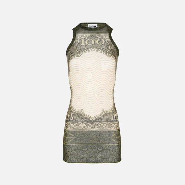 jean paul gaultier sleeveless mesh dress cartouche design - KITH-SHOP