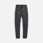 john elliott black cotton poplin frame ii cargo pants - KITH-SHOP