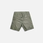 john elliott olive cotton poplin frame shorts - KITH-SHOP