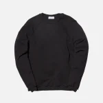 john elliott raw edge raglan crewneck sweater black - KITH-SHOP