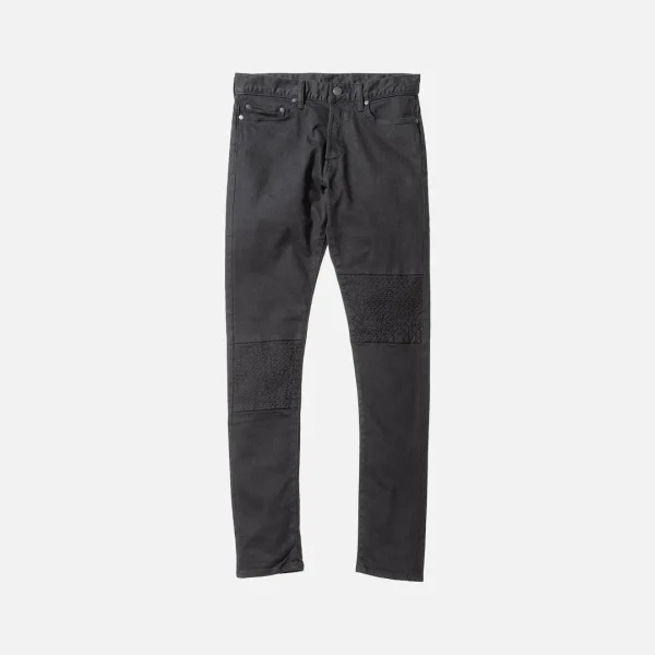 john elliott the cast 2 sashiko panel black denim - KITH-SHOP