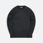 john elliott university fit long sleeve tee in washed black - KITH-SHOP