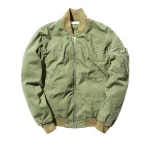 john elliott washed olive paneled flight jacket - KITH-SHOP