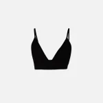 jonathan simkhai black compact rib triangle bralette - KITH-SHOP