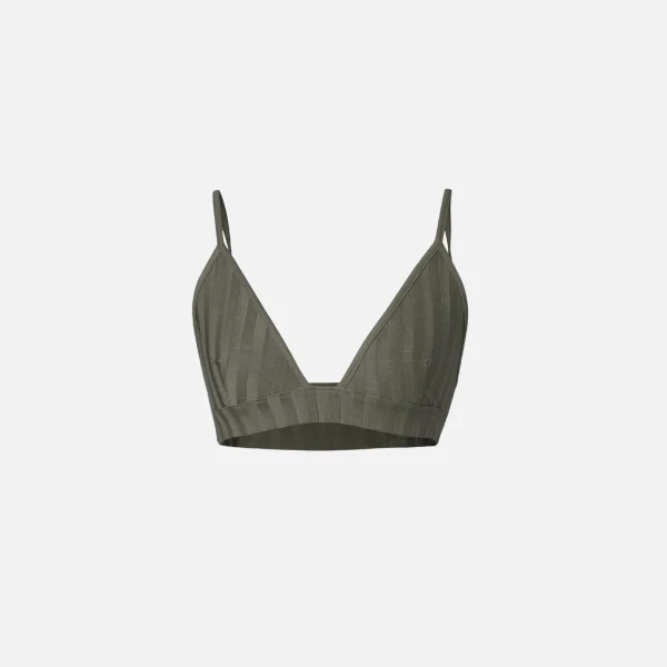 jonathan simkhai eucalyptus compact rib triangle bralette - KITH-SHOP